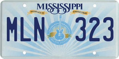 MS license plate MLN323