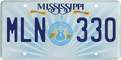 MS license plate MLN330