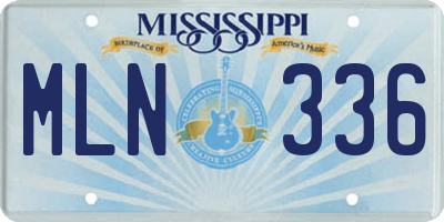 MS license plate MLN336