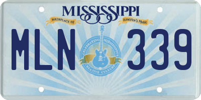 MS license plate MLN339