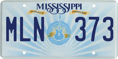 MS license plate MLN373