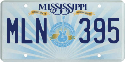 MS license plate MLN395