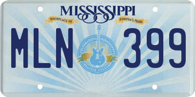 MS license plate MLN399