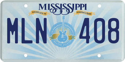 MS license plate MLN408