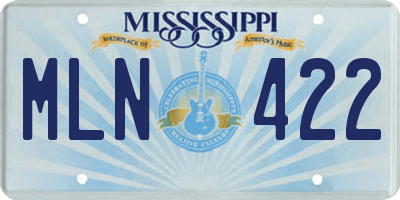 MS license plate MLN422