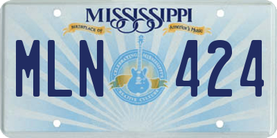 MS license plate MLN424