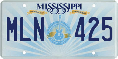 MS license plate MLN425