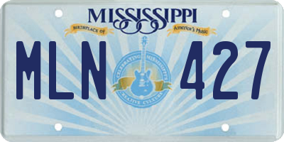 MS license plate MLN427