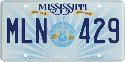 MS license plate MLN429