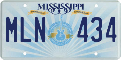 MS license plate MLN434