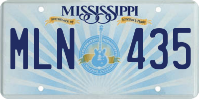MS license plate MLN435