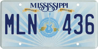 MS license plate MLN436