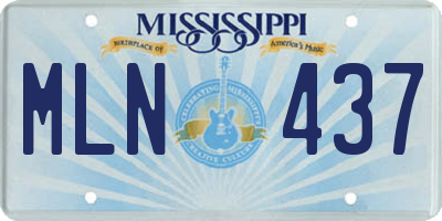 MS license plate MLN437