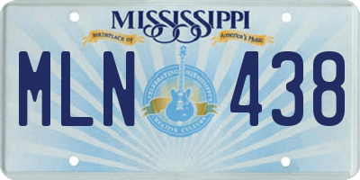 MS license plate MLN438