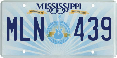 MS license plate MLN439