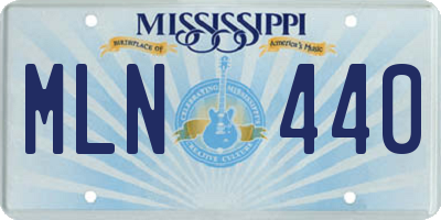 MS license plate MLN440