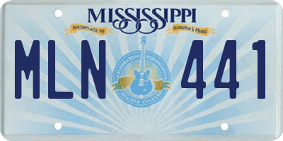 MS license plate MLN441
