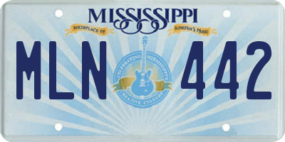 MS license plate MLN442