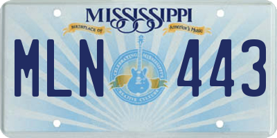 MS license plate MLN443