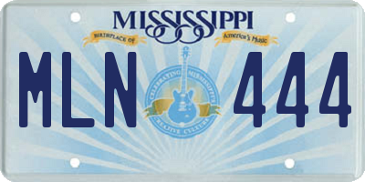 MS license plate MLN444