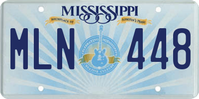 MS license plate MLN448