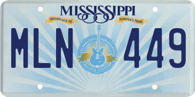 MS license plate MLN449