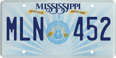 MS license plate MLN452