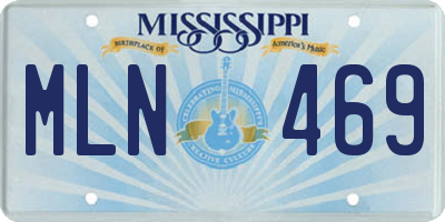 MS license plate MLN469