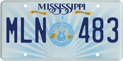 MS license plate MLN483