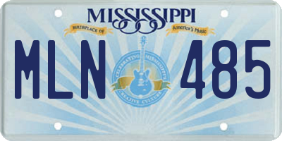 MS license plate MLN485