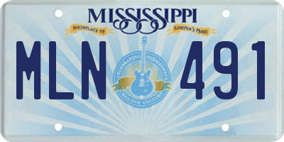 MS license plate MLN491