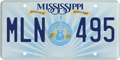 MS license plate MLN495