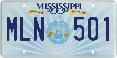 MS license plate MLN501