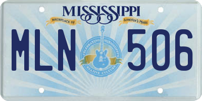 MS license plate MLN506