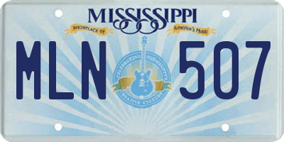 MS license plate MLN507