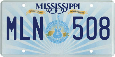 MS license plate MLN508