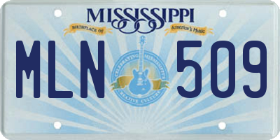 MS license plate MLN509