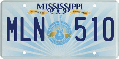 MS license plate MLN510