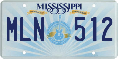 MS license plate MLN512