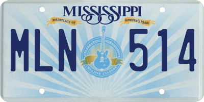 MS license plate MLN514