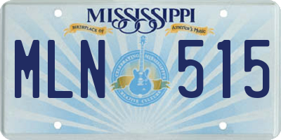 MS license plate MLN515