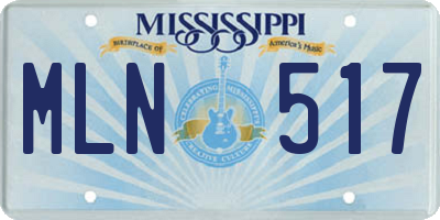 MS license plate MLN517