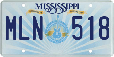MS license plate MLN518
