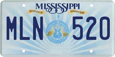 MS license plate MLN520