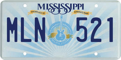 MS license plate MLN521