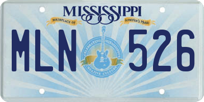 MS license plate MLN526