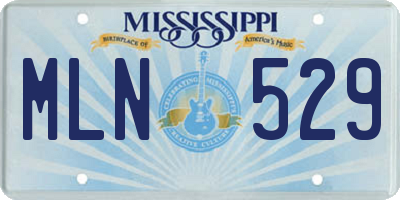 MS license plate MLN529
