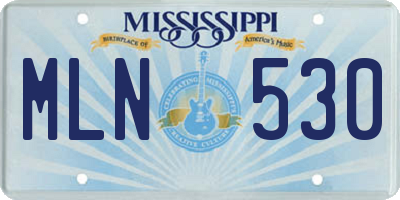 MS license plate MLN530