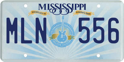 MS license plate MLN556