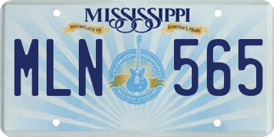 MS license plate MLN565
